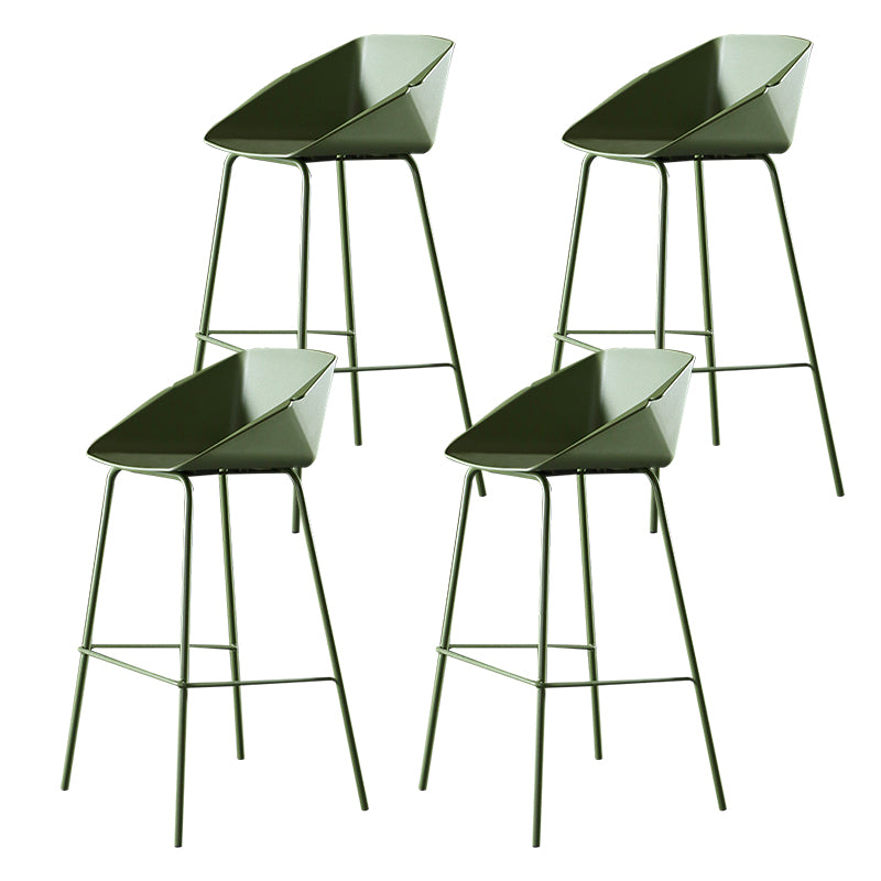 29-Zoll-Moderne Counter Bar Stool Armless Plastic Innenstuhl mit Fußstütze