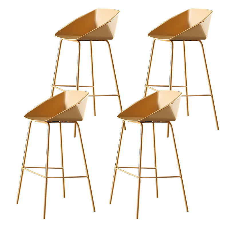 29-Zoll-Moderne Counter Bar Stool Armless Plastic Innenstuhl mit Fußstütze
