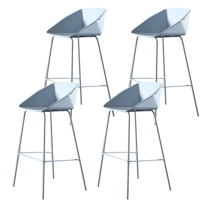 29-Zoll-Moderne Counter Bar Stool Armless Plastic Innenstuhl mit Fußstütze