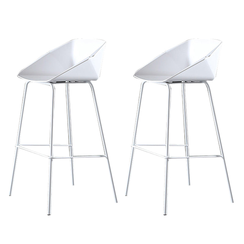 29-Zoll-Moderne Counter Bar Stool Armless Plastic Innenstuhl mit Fußstütze