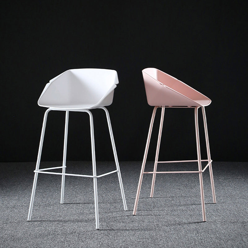29-Zoll-Moderne Counter Bar Stool Armless Plastic Innenstuhl mit Fußstütze