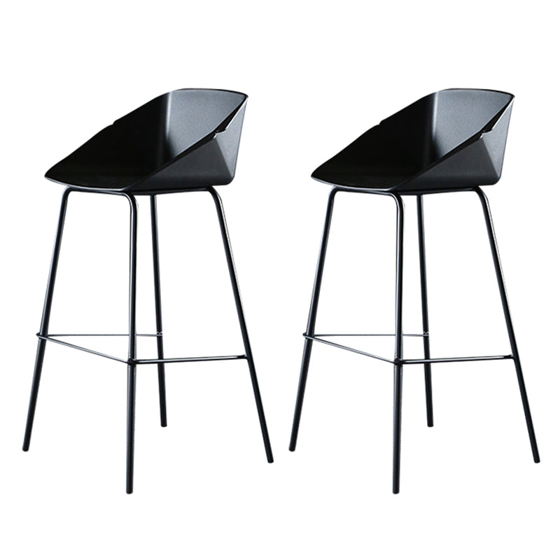 29-Zoll-Moderne Counter Bar Stool Armless Plastic Innenstuhl mit Fußstütze