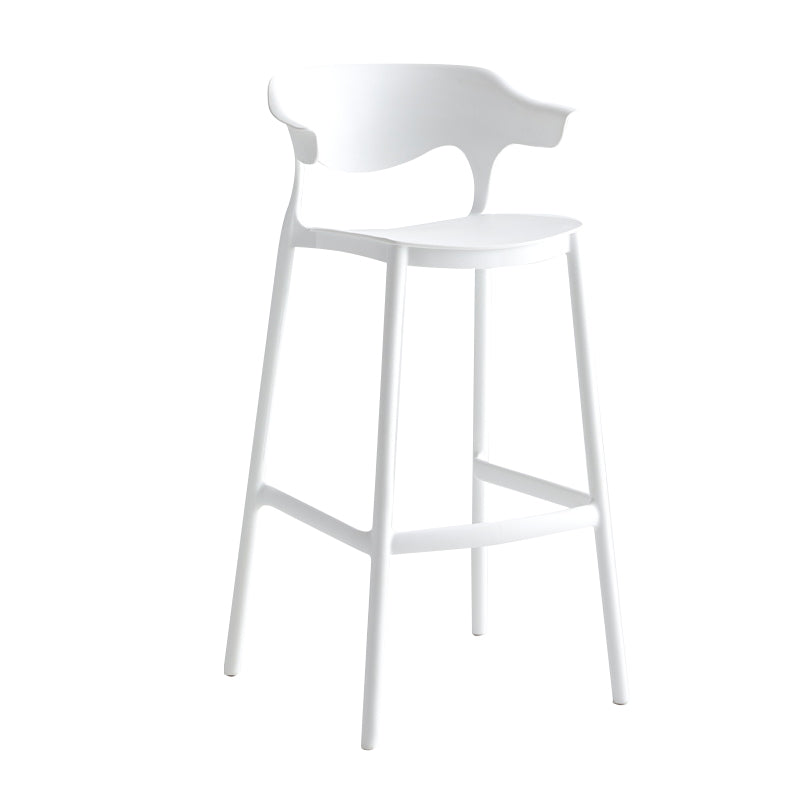 29-Zoll-Moderne Counter Bar Stool bewaffneter Plastik-Innenstuhl mit Fußstütze