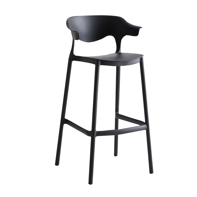 29-Zoll-Moderne Counter Bar Stool bewaffneter Plastik-Innenstuhl mit Fußstütze