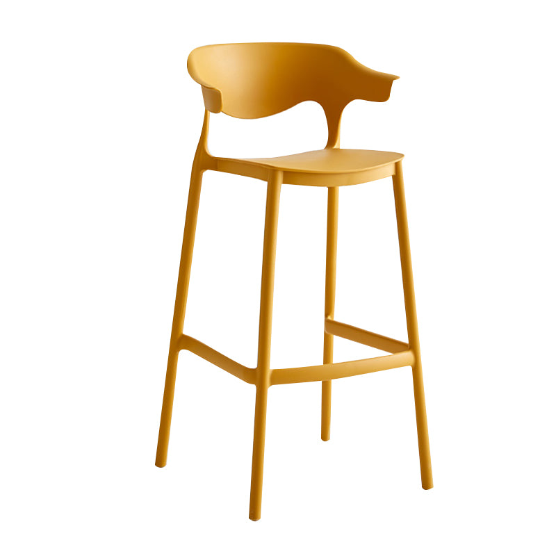 29-Zoll-Moderne Counter Bar Stool bewaffneter Plastik-Innenstuhl mit Fußstütze