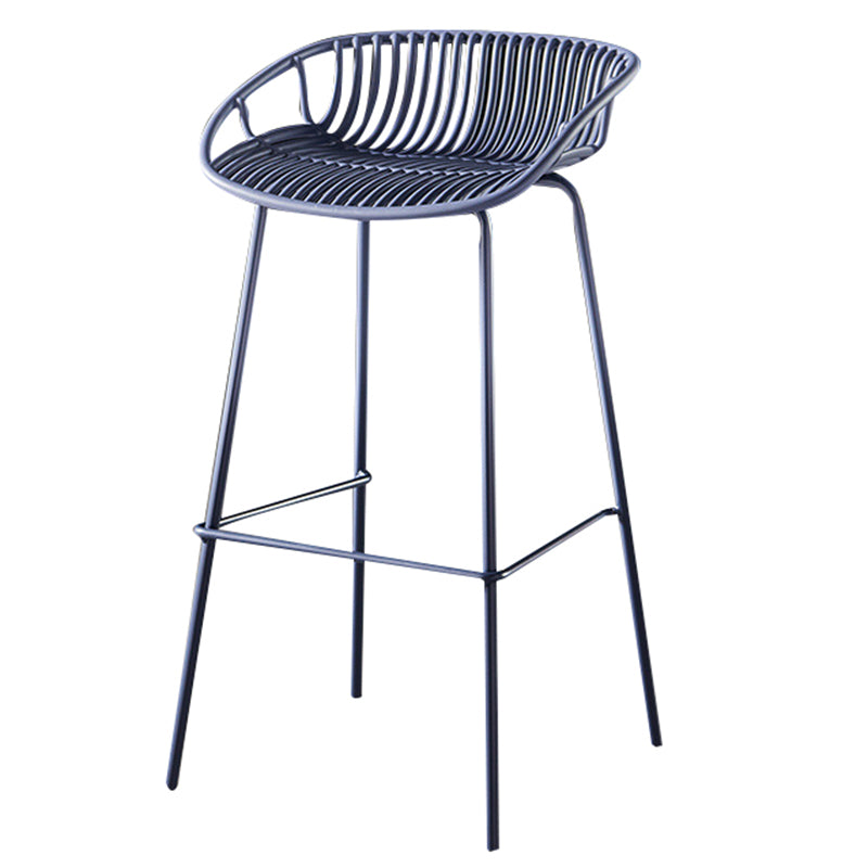 29-Zoll-zeitgenössischer Stuhlhocker Armless Plastic Innenstuhl mit Eisenbasis