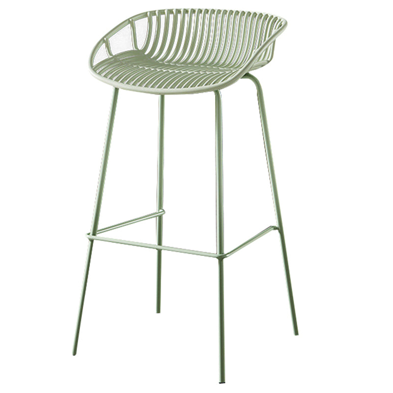 29-Zoll-zeitgenössischer Stuhlhocker Armless Plastic Innenstuhl mit Eisenbasis