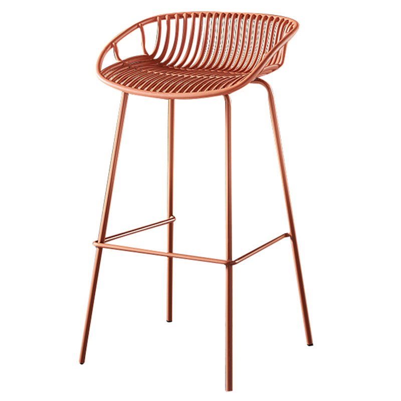 29-Zoll-zeitgenössischer Stuhlhocker Armless Plastic Innenstuhl mit Eisenbasis