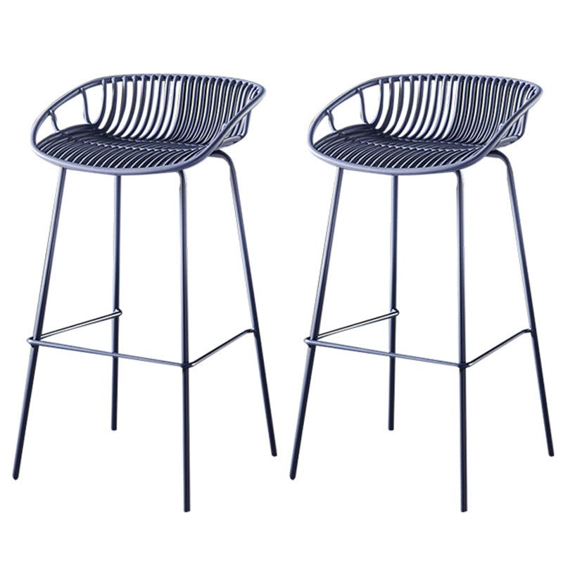 29-Zoll-zeitgenössischer Stuhlhocker Armless Plastic Innenstuhl mit Eisenbasis