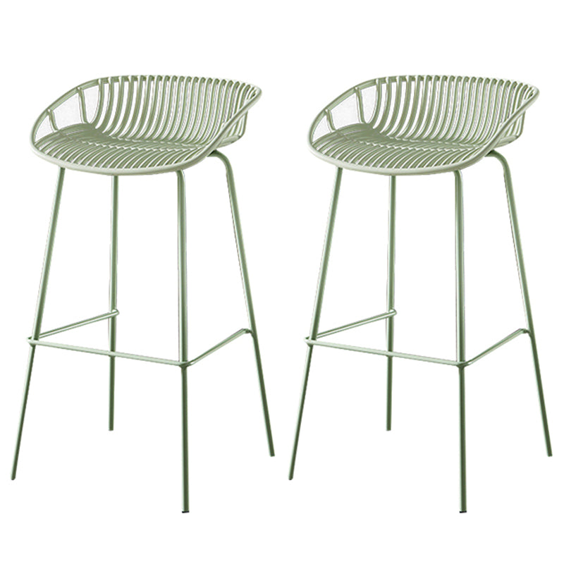 29-Zoll-zeitgenössischer Stuhlhocker Armless Plastic Innenstuhl mit Eisenbasis