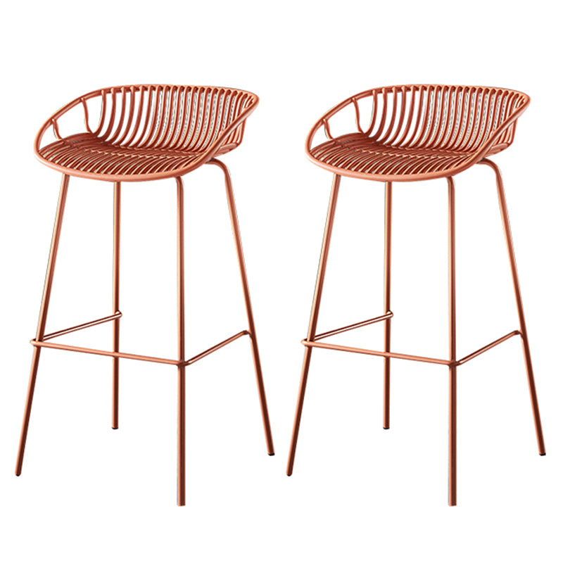 29-Zoll-zeitgenössischer Stuhlhocker Armless Plastic Innenstuhl mit Eisenbasis