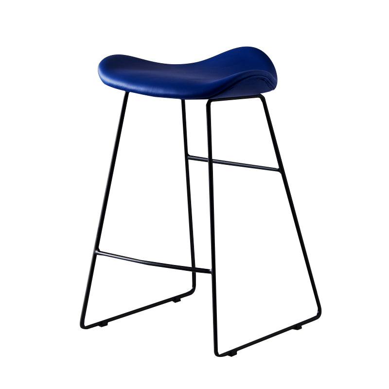 Tabouret de comptoir en cuir moderne, repose-pieds sans dossier, siège de selle, tabouret de Bar pour Bar