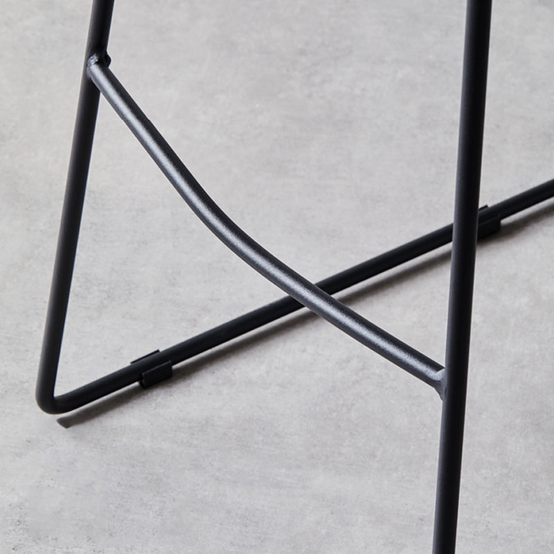 Leder-Thekenhocker, moderner Barhocker mit rückenfreier Fußstütze und Sattelsitz für die Bar