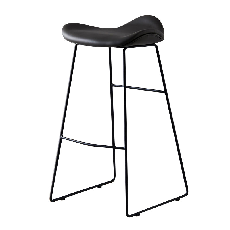 Tabouret de comptoir en cuir moderne, repose-pieds sans dossier, siège de selle, tabouret de Bar pour Bar