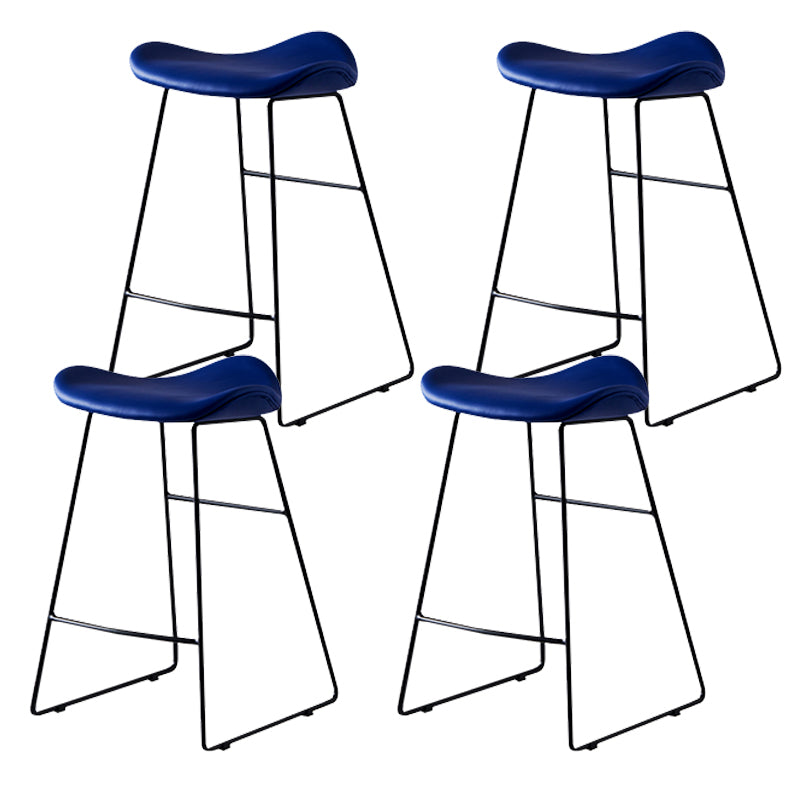Tabouret de comptoir en cuir moderne, repose-pieds sans dossier, siège de selle, tabouret de Bar pour Bar