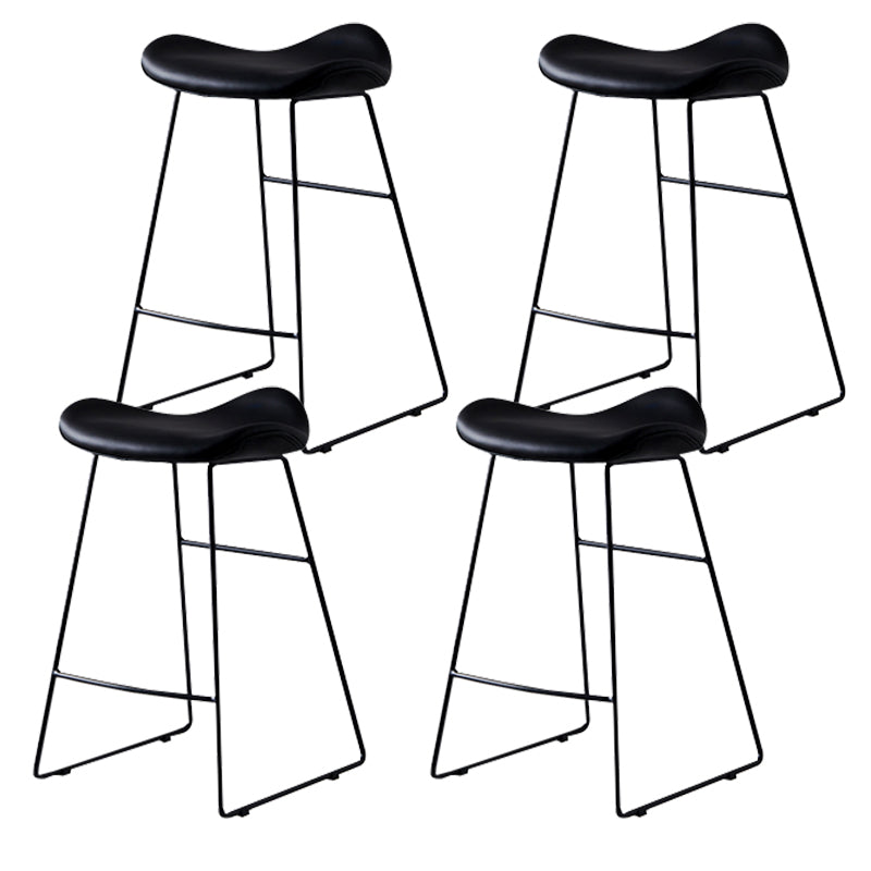 Tabouret de comptoir en cuir moderne, repose-pieds sans dossier, siège de selle, tabouret de Bar pour Bar