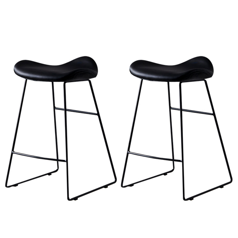 Tabouret de comptoir en cuir moderne, repose-pieds sans dossier, siège de selle, tabouret de Bar pour Bar