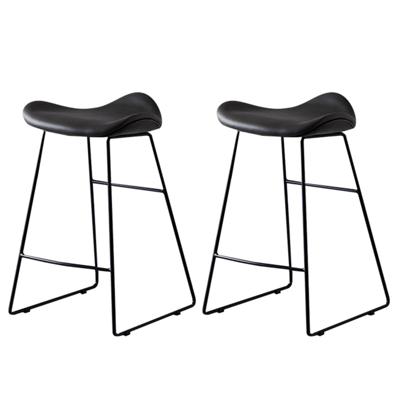 Tabouret de comptoir en cuir moderne, repose-pieds sans dossier, siège de selle, tabouret de Bar pour Bar