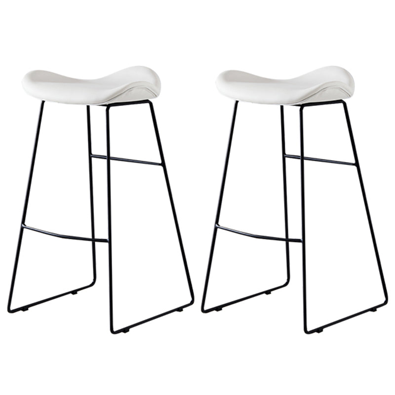Tabouret de comptoir en cuir moderne, repose-pieds sans dossier, siège de selle, tabouret de Bar pour Bar