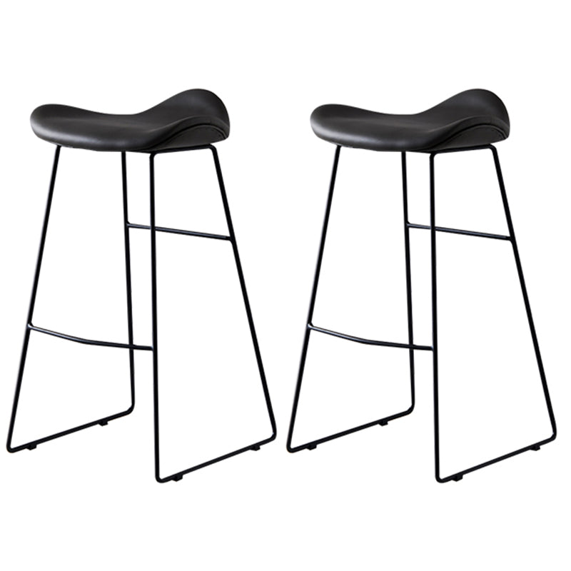 Tabouret de comptoir en cuir moderne, repose-pieds sans dossier, siège de selle, tabouret de Bar pour Bar
