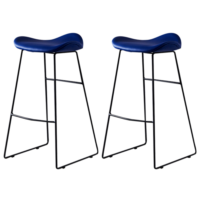 Tabouret de comptoir en cuir moderne, repose-pieds sans dossier, siège de selle, tabouret de Bar pour Bar