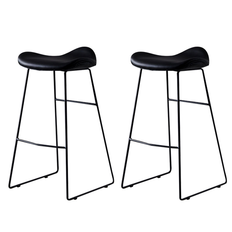 Tabouret de comptoir en cuir moderne, repose-pieds sans dossier, siège de selle, tabouret de Bar pour Bar