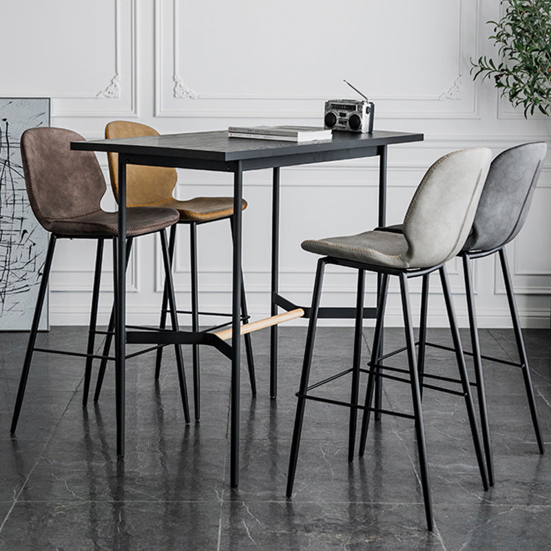 Zeitgenössischer Barhocker aus Kunstleder, 41,5 Zoll, Barhocker für den Innenbereich (2er-Set)