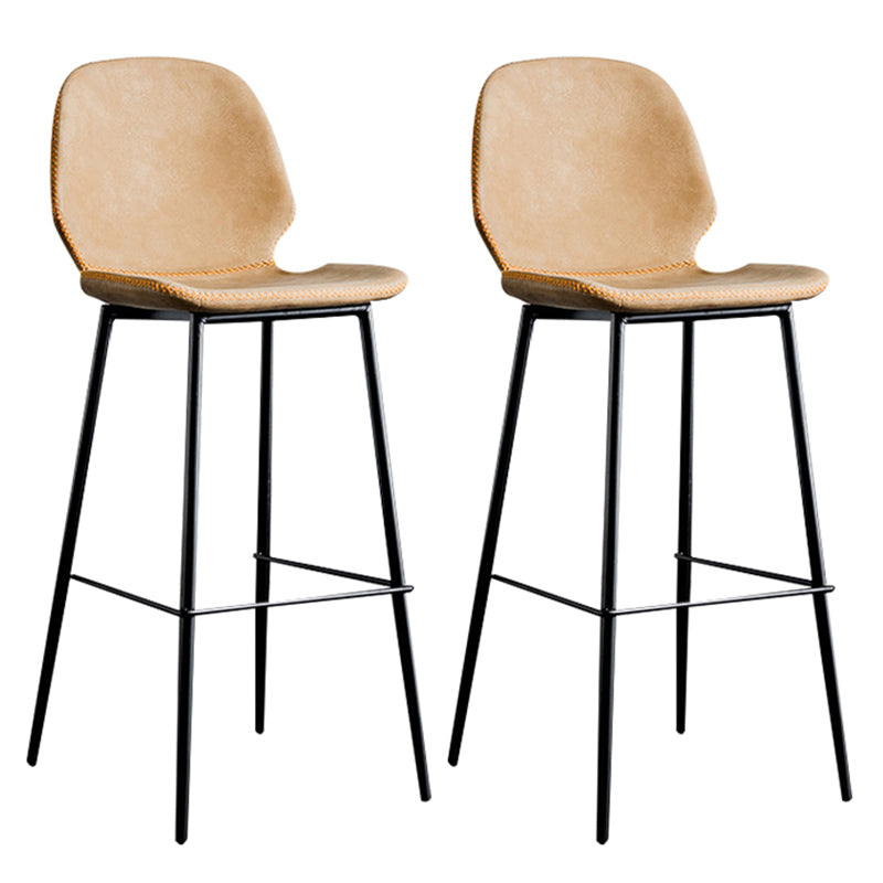 Zeitgenössischer Barhocker aus Kunstleder, 41,5 Zoll, Barhocker für den Innenbereich (2er-Set)