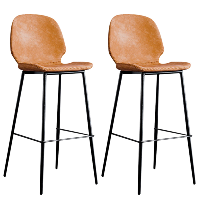 Zeitgenössischer Barhocker aus Kunstleder, 41,5 Zoll, Barhocker für den Innenbereich (2er-Set)