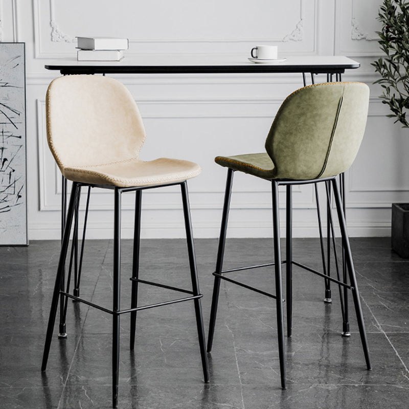 Zeitgenössischer Barhocker aus Kunstleder, 41,5 Zoll, Barhocker für den Innenbereich (2er-Set)