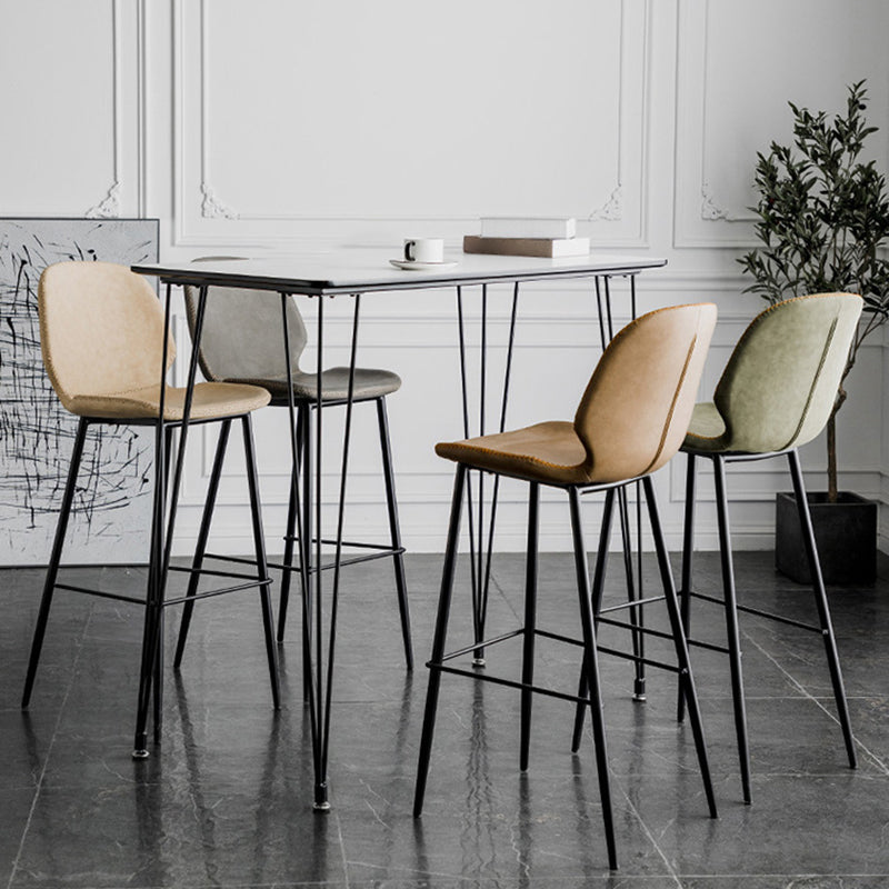 Zeitgenössischer Barhocker aus Kunstleder, 41,5 Zoll, Barhocker für den Innenbereich (2er-Set)