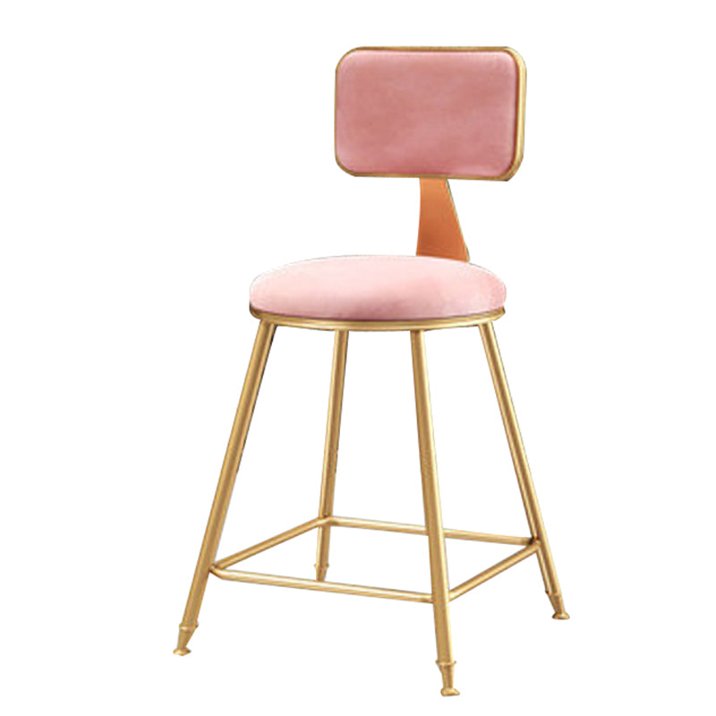 Glam – tabouret de comptoir sans accoudoirs, tabouret de bar en fer avec coussin en daim
