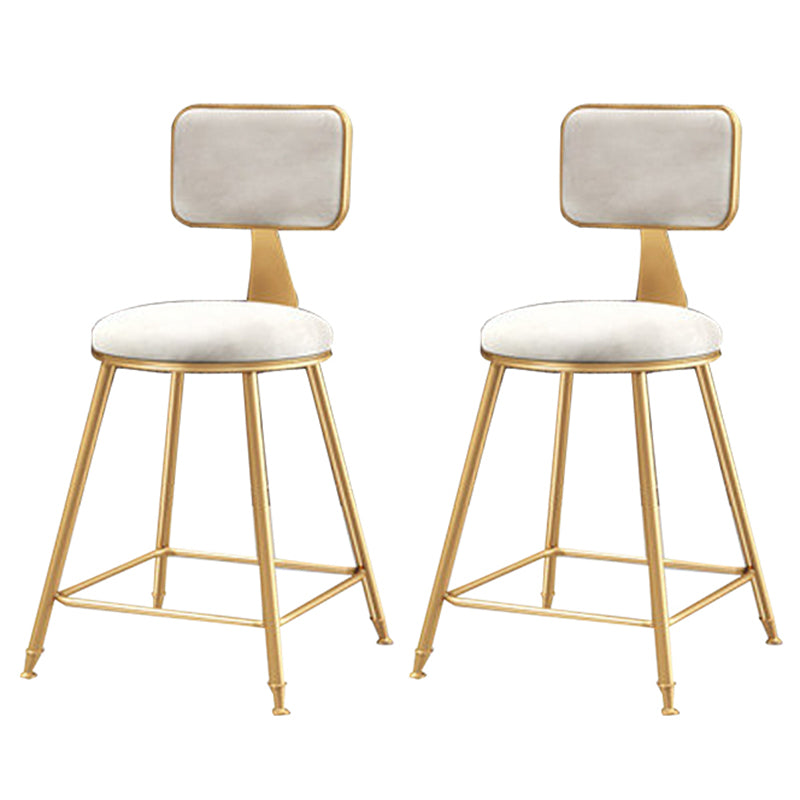 Glam – tabouret de comptoir sans accoudoirs, tabouret de bar en fer avec coussin en daim