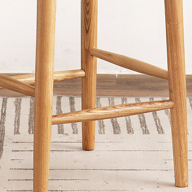 Taburete de bar y mostrador contemporáneo, taburete de bar interior de madera sin brazos con reposapiés