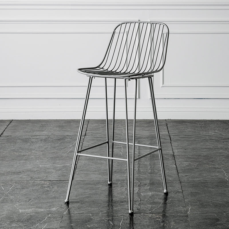 Industrieel ijzer Simple Barstool 26 "H indoor hoge kruk met rechthoekstoel