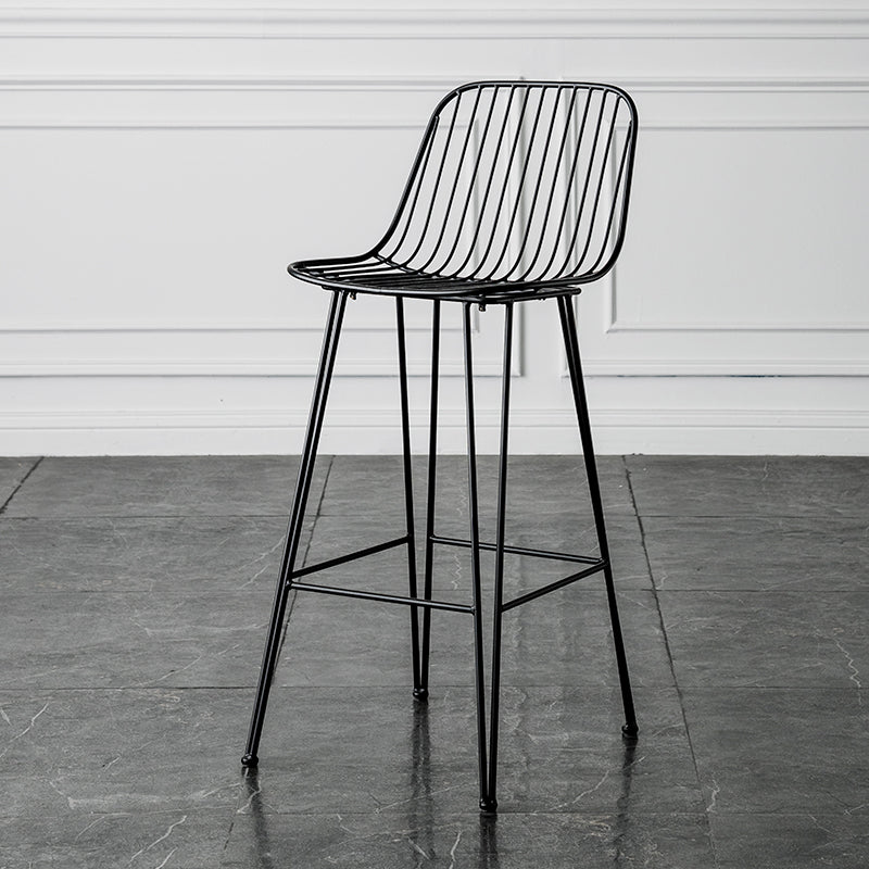 Industrieel ijzer Simple Barstool 26 "H indoor hoge kruk met rechthoekstoel