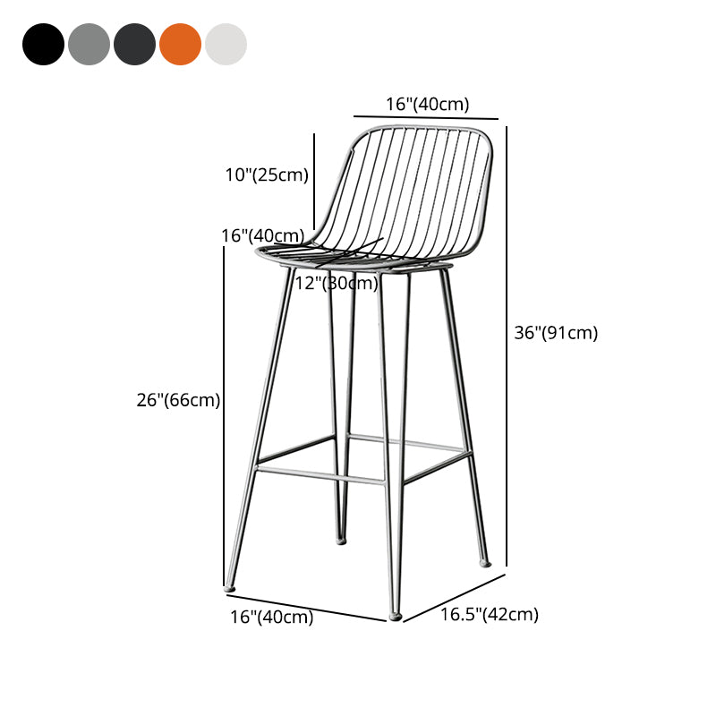 Industrieel ijzer Simple Barstool 26 "H indoor hoge kruk met rechthoekstoel