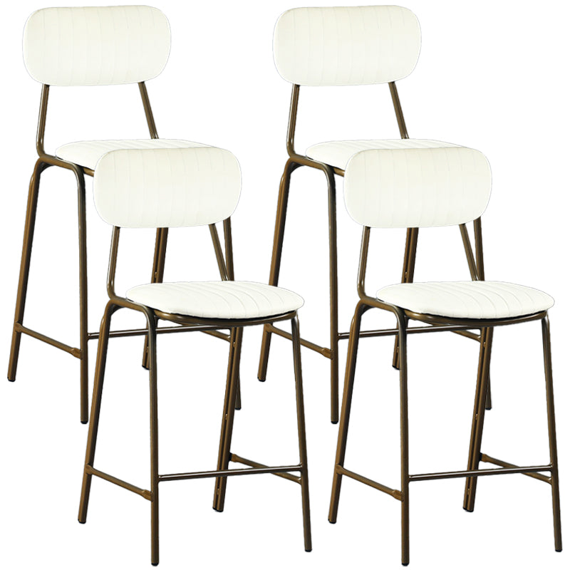 Taburete de bar de cuero envejecido rectangular acolchado Taburete alto industrial para interiores