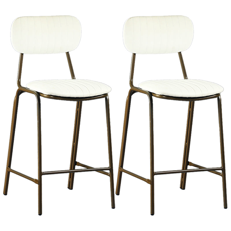 Taburete de bar de cuero envejecido rectangular acolchado Taburete alto industrial para interiores