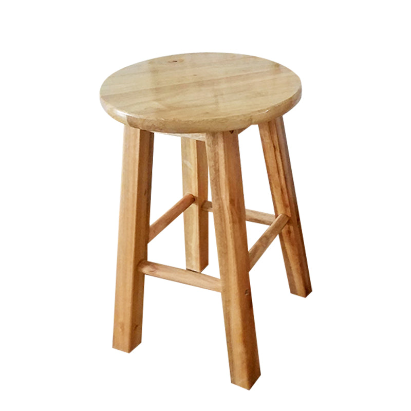 Modern Armless Counter Stool Wood Household Bar Stool with Pedal