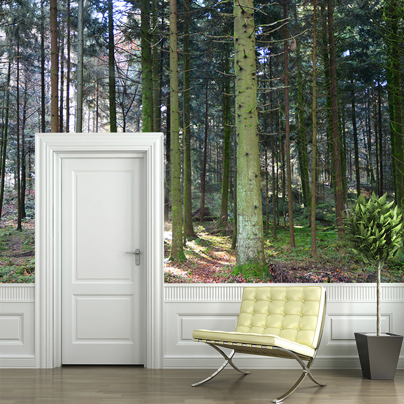 Forest Landscape Mural Water Resistant Wall Decor for Bedroom Reading Room