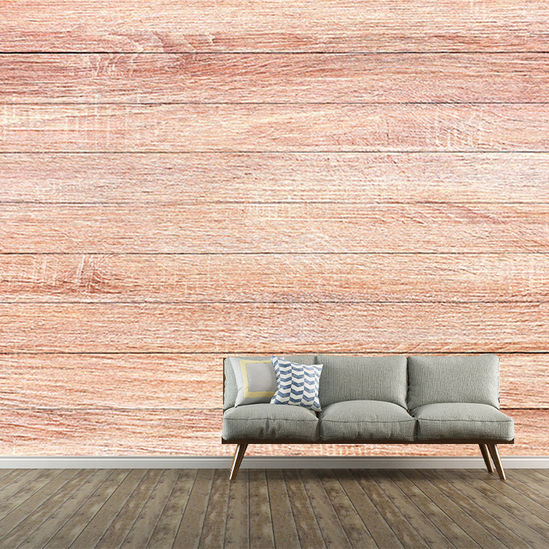 Vivid Industrial Wood Grain Mural Decal for Sleeping Room, Custom Size Available