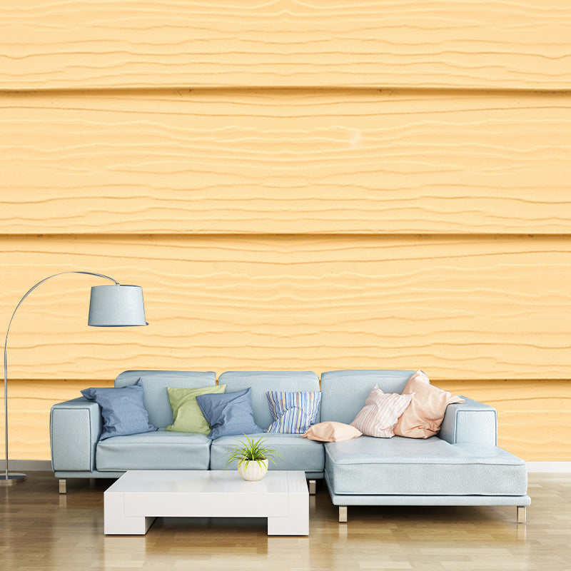 Vivid Industrial Wood Grain Mural Decal for Sleeping Room, Custom Size Available