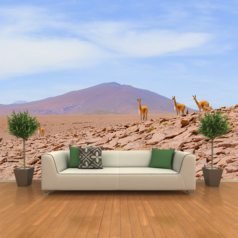 Moisture Resistant Desert Wall Covering Modern Murals Wall Decor for Living Room