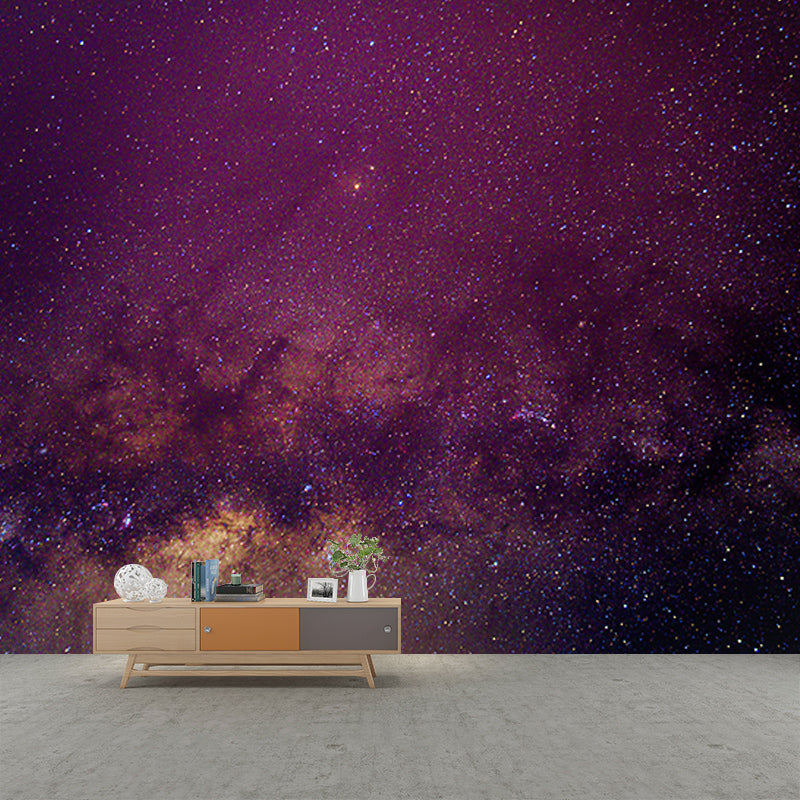 Stars Wall Mural Modern Dreamy Universe Wall Decor for Reading Room Bedroom