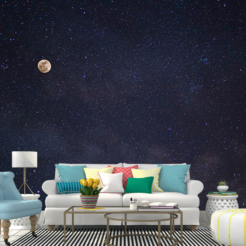 Mysterious Outer Space Mural for Sleeping Room Water Resistant, Customized Size