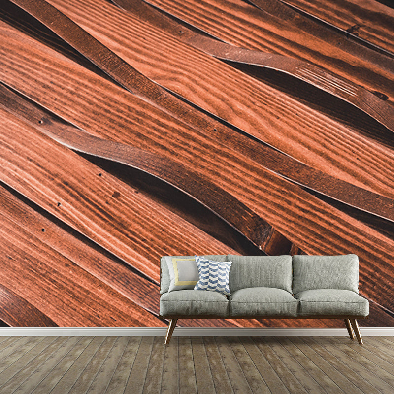 Wood Grain Wall Murals Contemporary Photography Style Wall Art for Bedroom