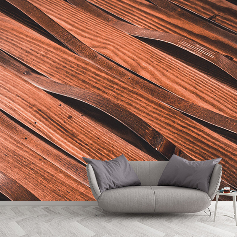 Wood Grain Wall Murals Contemporary Photography Style Wall Art for Bedroom