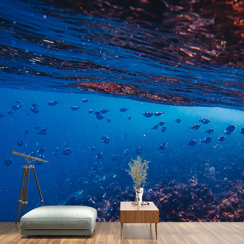 Tropical Fish Murals Contemporary Environment Friendly Wall Art for Bedroom