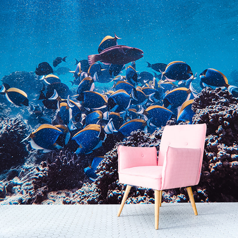 Tropical Fish Murals Contemporary Environment Friendly Wall Art for Bedroom